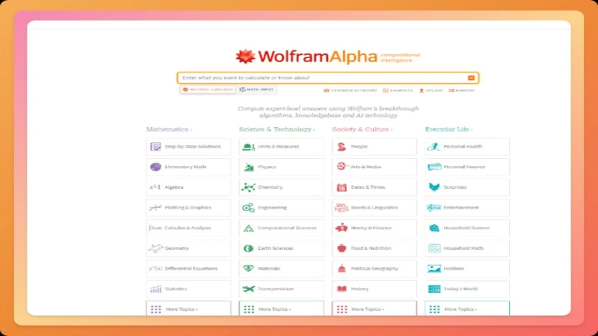 تحميل برنامج ولفرام الفا "Wolfram Alpha"