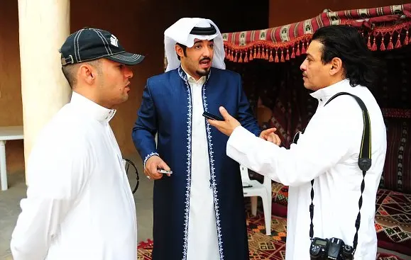 Majed Motrub talking with Al Emary and Naif Kashmy jpg