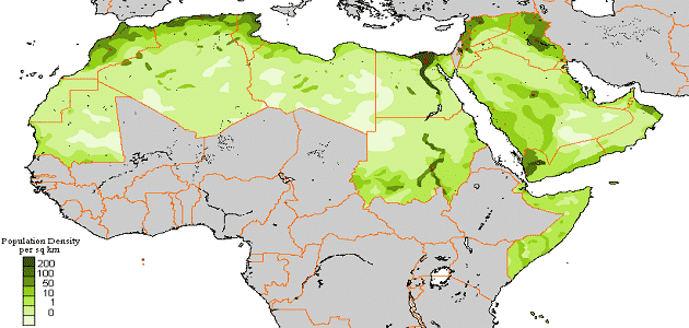 The population of the Arab world